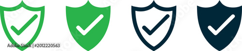 Shield check status indicators for user interface
