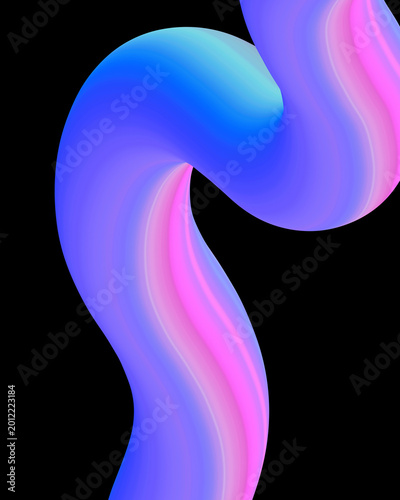 abstract blue neon with purple and pink gradation wavy lines background with smooth fluid gradient shapes. for wallpaper and background