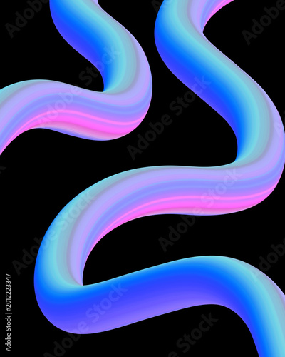 abstract blue neon with purple and pink gradation wavy lines background with smooth fluid gradient shapes. for wallpaper and background