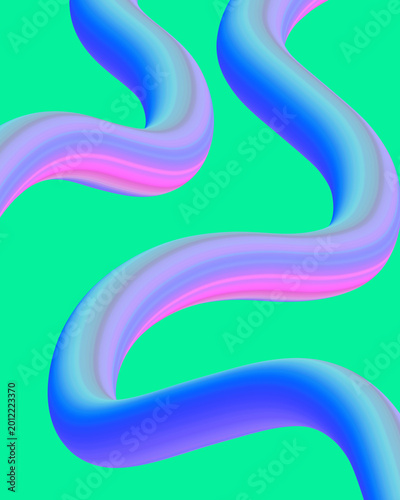 abstract blue neon with purple and pink gradation wavy lines background with smooth fluid gradient shapes. for wallpaper and background