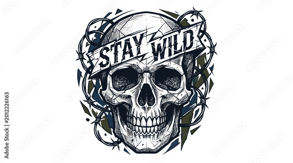 Fototapeta premium skull and crossbones Tshirt Desain,vector Ilustration