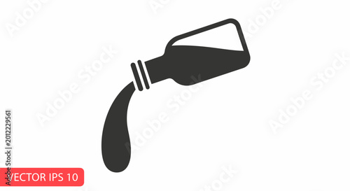 Bild auf Leinwand Black paint brush with handle.