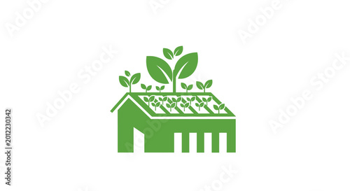 Photos Green house with plants on roof.