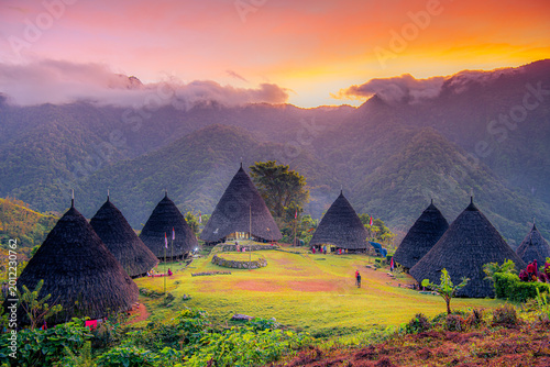 Tableau sur toile the village of Wae Rebo which is located in Manggarai, East Nusa Tenggara