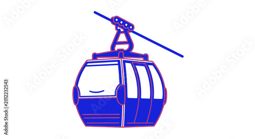 Cable Car Gondola Transportation Vehicle.