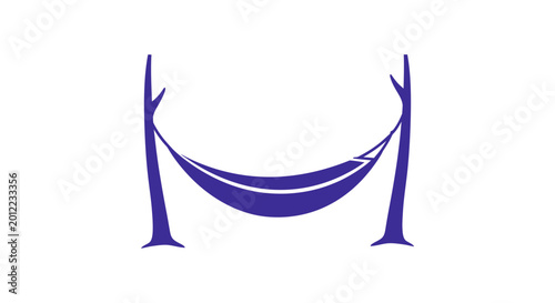 Foto Hammock Between Two Tree Trunks.