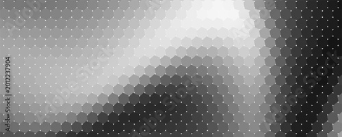 Canvas-taulu PrintAbstrak Gelombang Heksagon Monokromatik Modern