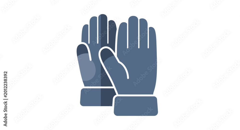 Obraz premium A pair of blue work gloves.
