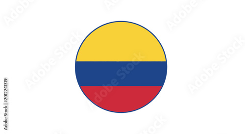 Colombian flag circle icon, isolated on white background Free Download Colombian flag circle icon, isolated on white background - GFXLoad