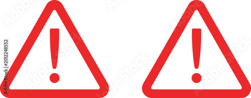 Warning Triangle and Alert Symbol Icon Set with Caution, Danger, and Safety Illustrations for Vector Design Projects