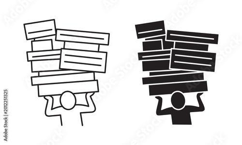 Fotografie multitasking overload icon, element icon for design branding, print, web, mobile