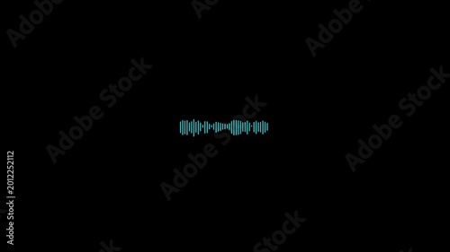 audio waves rhythm isolated on black background. audio wave visualization voice record, line audio wave visualization transparent background, Sound Wave Animated In black Background. 