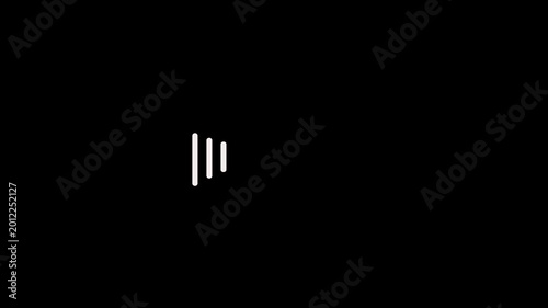 audio waves rhythm isolated on black background. audio wave visualization voice record, line audio wave visualization transparent background, Sound Wave Animated In black Background. 