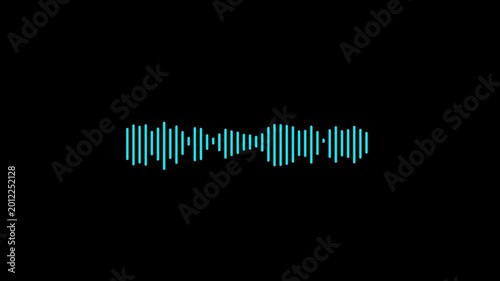 audio waves rhythm isolated on black background. audio wave visualization voice record, line audio wave visualization transparent background, Sound Wave Animated In black Background. 