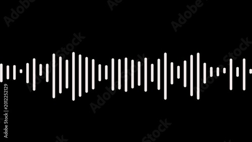 audio waves rhythm isolated on black background. audio wave visualization voice record, line audio wave visualization transparent background, Sound Wave Animated In black Background. 