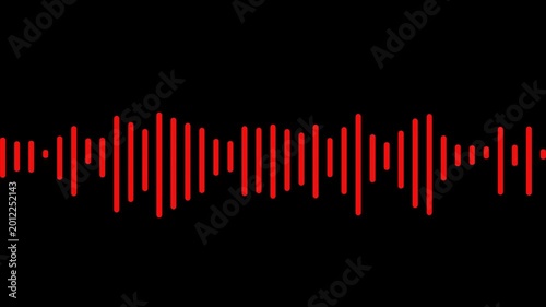 audio waves rhythm isolated on black background. audio wave visualization voice record, line audio wave visualization transparent background, Sound Wave Animated In black Background. 