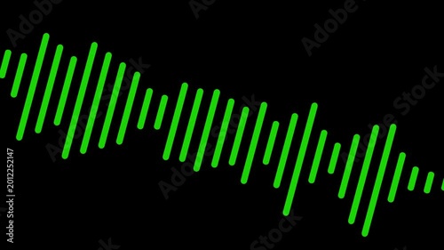 audio waves rhythm isolated on black background. audio wave visualization voice record, line audio wave visualization transparent background, Sound Wave Animated In black Background. 