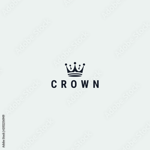 Crown logo style icon design template vector illustration