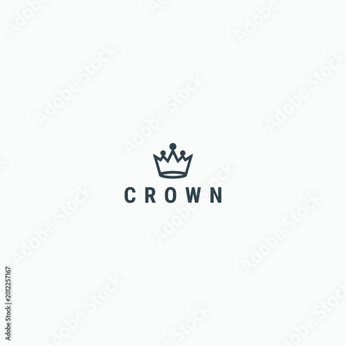 Crown logo style icon design template vector illustration