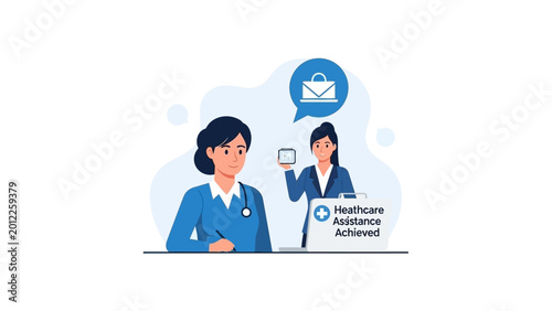 Healthcare Assistance Achieved Through Professional Medical Staff.