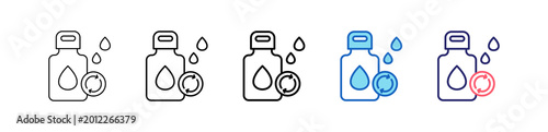 Фотография Water Refill Icon In 5 Different Styles Set Collection.