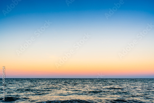 gradient sky over ocean