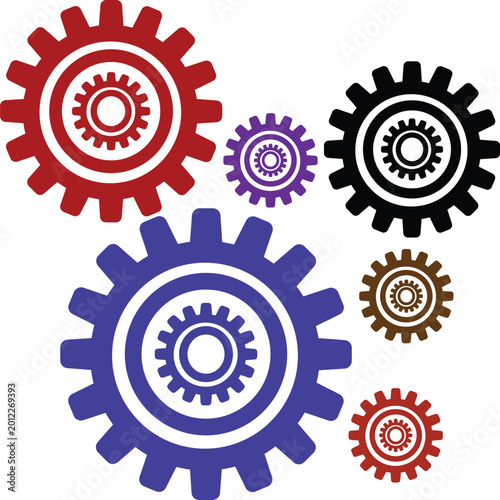 Gear Badge Design Variations
Colorful Mechanical Icon Series
Hexagon Star Gear Art
Multicolor Gear Patterns
Creative Badge Collection 
Black Gear Patterns
