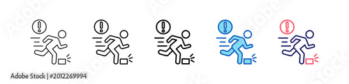 Photos Stumble Icon In 5 Different Styles Set Collection.
