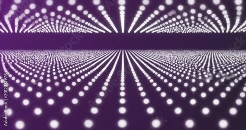 Purple light dots moving fast.
