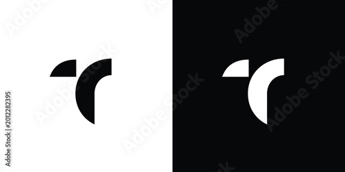 Modern and unique letter T initials logo design