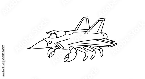 Hybrid Jet Fighter with Crab Legs
