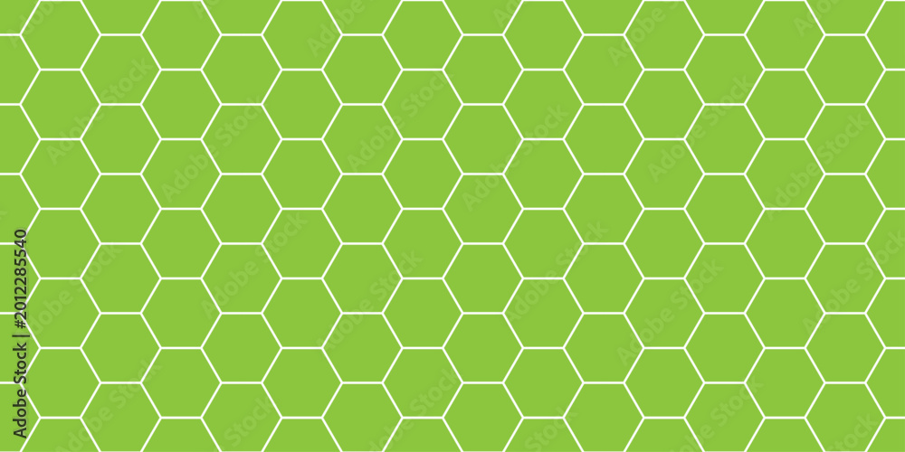 Fototapeta premium Green honeycomb pattern with white lines a repeating geometric background texture for design high quality professional detailed modern elegant stylish clean crisp