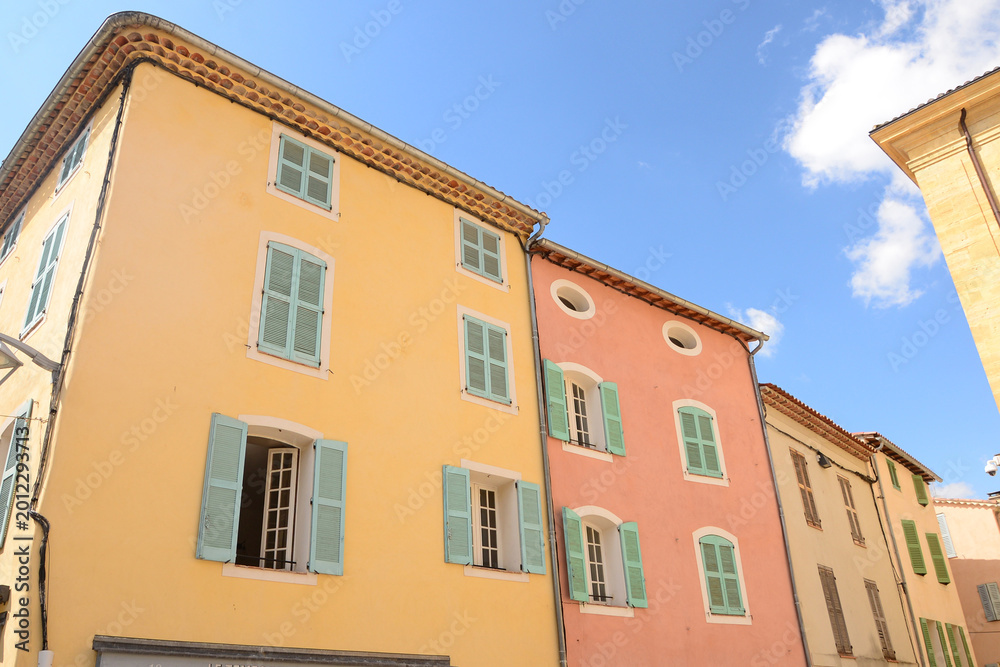 Fototapeta premium Colorful houses in Sainte Baume, France