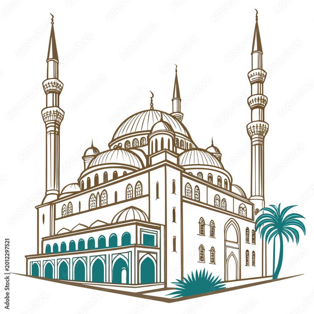 Fototapeta premium Futuristic Islamic Geometric Energy Luxury Vector