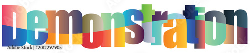 Free Download Colorful Gradient Text Design Featuring Demonstration Lettering Style - GFXLoad