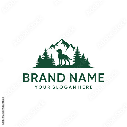 hunter dog logo vector