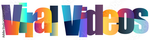 Fotografia Colorful Viral Videos Text Design With Gradient Letters
