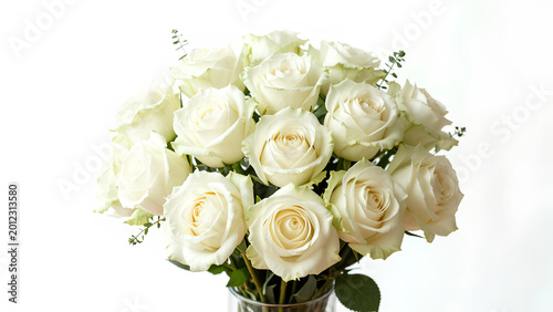 wedding bouquet of white roses