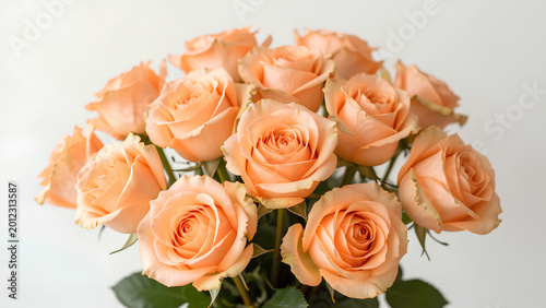 bouquet of light orange roses