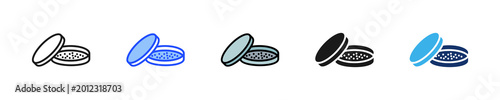 Foto Petri Dish Icon Collection With Multiple Styles