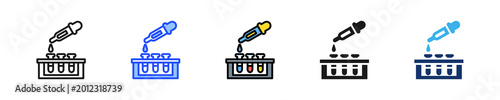 Photos Pipette Icon Collection With Multiple Styles
