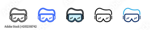 Photos Safety Goggles Icon Collection With Multiple Styles