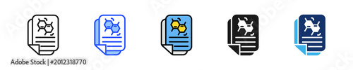 Foto Chemical Formula Icon Collection With Multiple Styles
