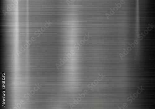 Brushed metal texture background with soft gradient and subtle linear grain. Clean industrial surface ideal for modern design, technology themes, product mockups, and minimal luxury branding concepts.