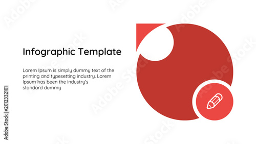 red circle arrow infographic template