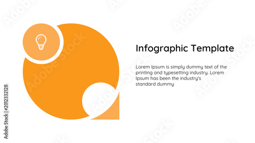 orange circle arrow infographic template