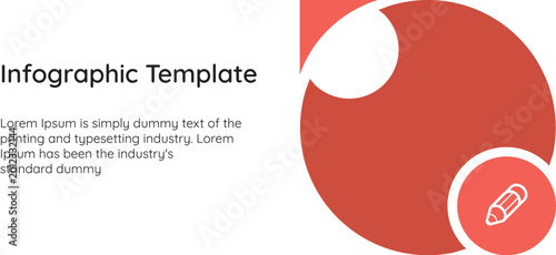 red circle arrow infographic template