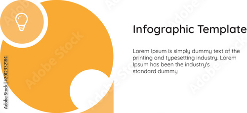 orange circle arrow infographic template