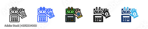 Bild auf Leinwand Expense Control Icon Collection With Multiple Styles