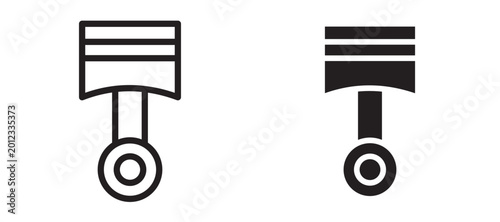 Photos Car Piston icon In Flat and stroke Style Vector For App, UI, Websites